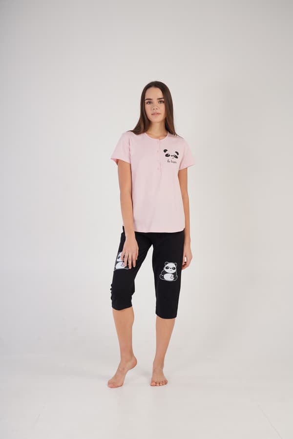 Dampyjamas med kort ärm i bomull, M Vienetta