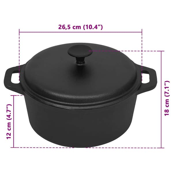 vidaXL Pata, Ø26,5 cm, valurauta