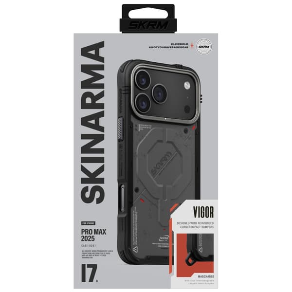 Skinarma Vigor MagSafe-etui til iPhone 17 Pro Max, grafitgrå