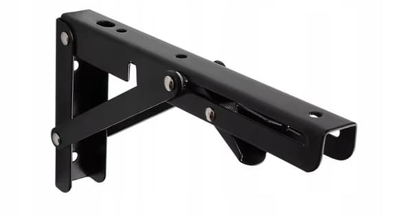 2x Sammenklappelig bordhylde - Robust - 450 mm sort TMY