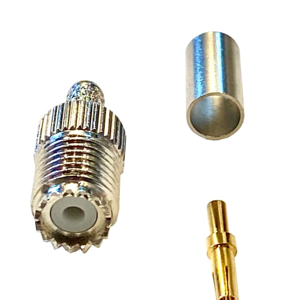 Mini UHF-stik til RG58-kabel