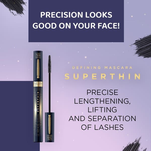 Mascara med en præcisionsbørste
