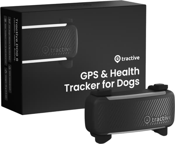 Tractive Dog 6 GPS Tracker Vandtæt Sort