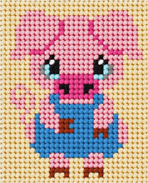 Broderi. Mit første broderi - Grisling
