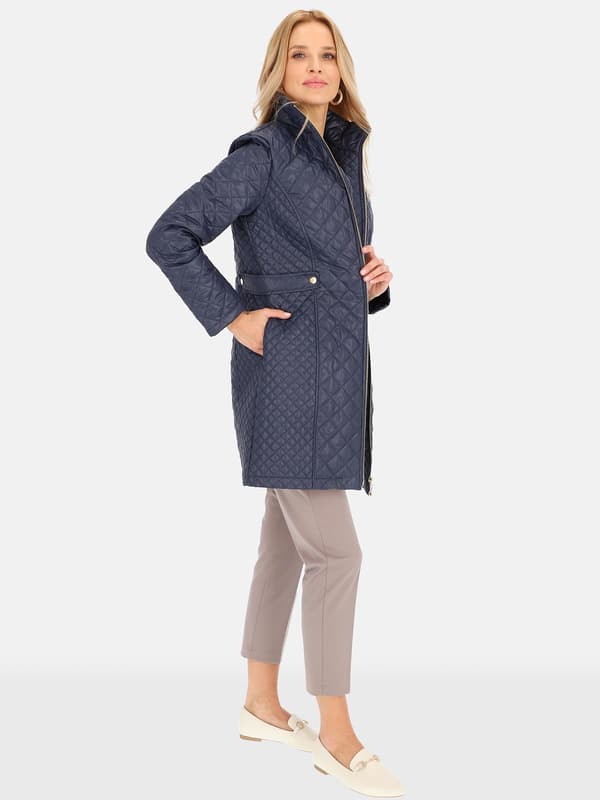 ELEGANT QUILTET DAME-OVERGANGSFRAKKE