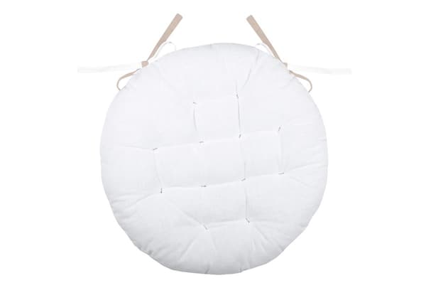 DUO stolsdyna 38 cm ljusvit