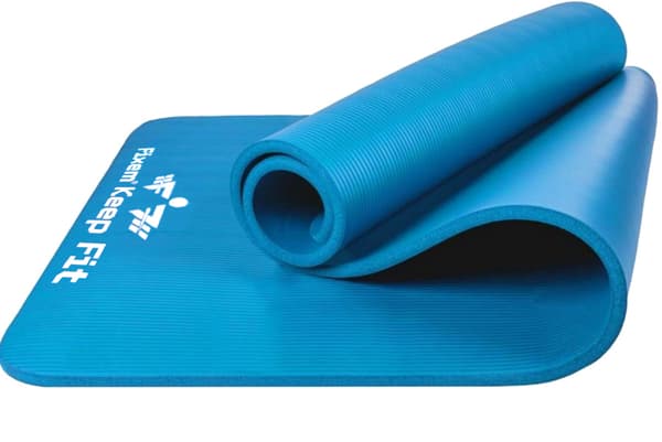 YOGAMÅTTE 1,5 cm BLÅ 190x63 cm