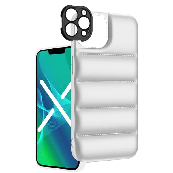 Puffer-etui til iPhone 12 Pro, hvid
