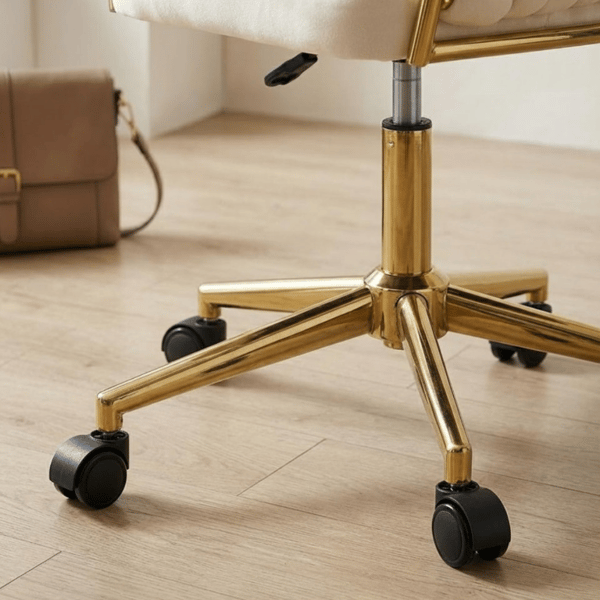 Cristian kontorsstol, beige sammet
