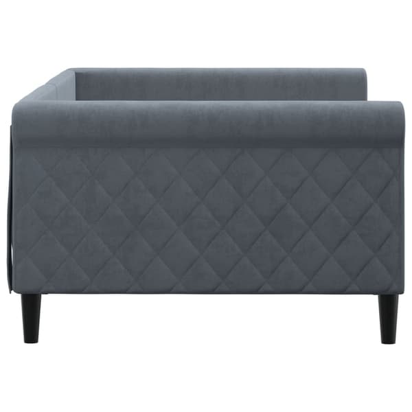 vidaXL Bäddsoffa mörkgrå 100x200 cm sammet
