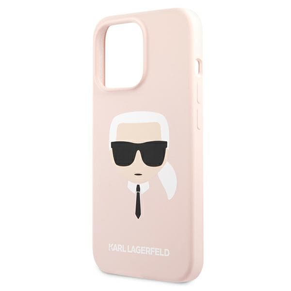 Karl Lagerfeld Silikone Karl`s Head-etui til iPhone 13 Pro Max, Pink