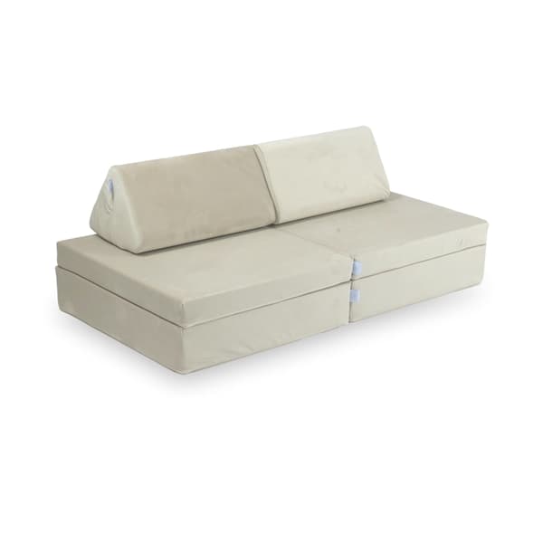 Montessori Comfort sammet ecru mini leksoffa