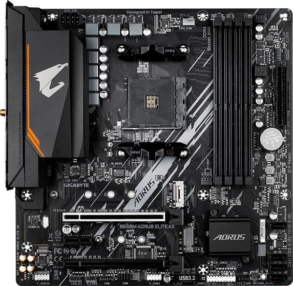 Gigabyte B550M Aorus Elite AX emolevy (sAM4, AMD B550, PCI-Ex16)