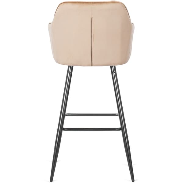 Klädd barstol SALEM beige sammet modern loft