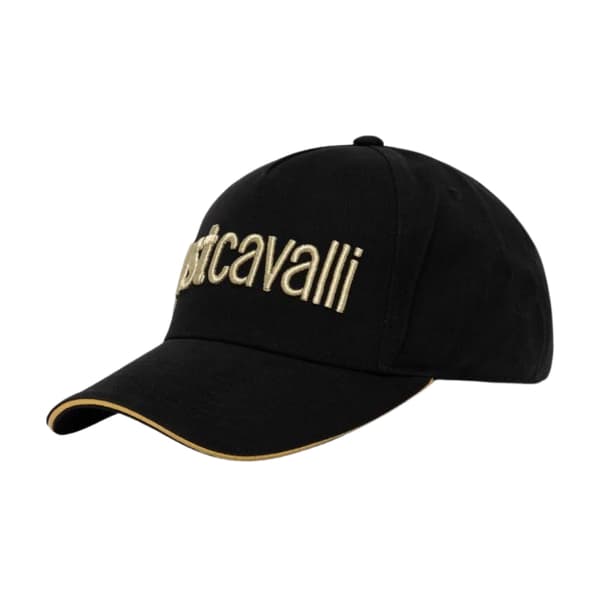 Just Cavalli Sort Damehat med Logo Broderi 3D Up