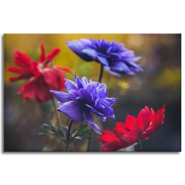 Lærredstryk Botanik Vilde blomster 120x80 cm