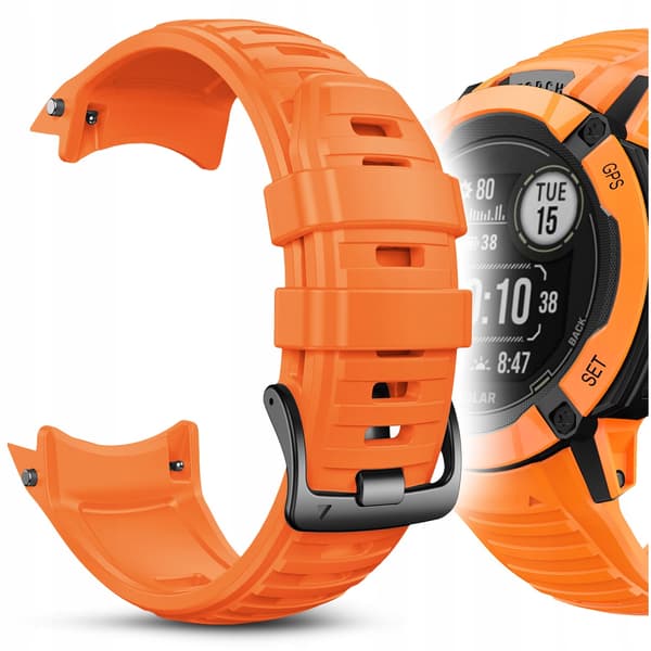 Silikoniranneke Garmin Instinct 2X Solar 50mm -kellolle, värit