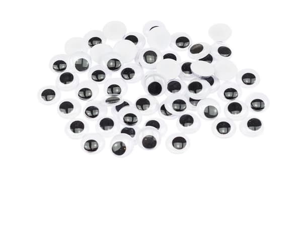 Brewis-maskotin silmät mustat pyöreät 16 mm 40 kpl.