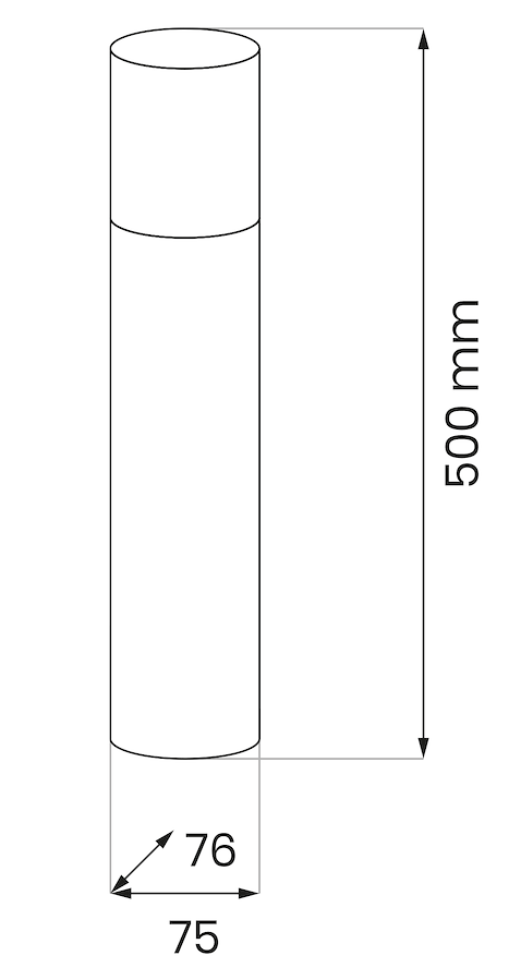 Harlem trädgårdsstolpe 1xE27 IP44 50cm