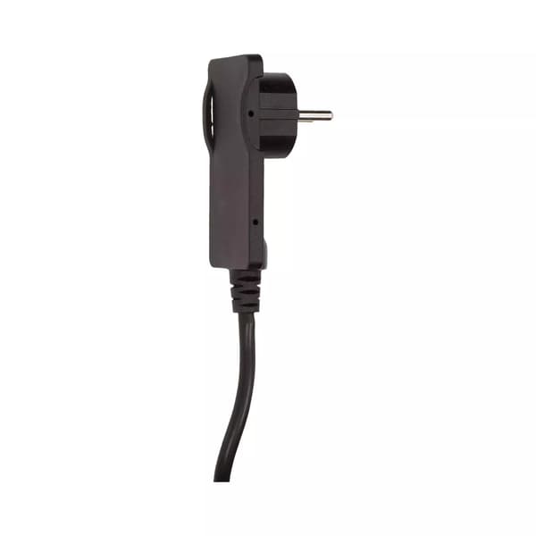 Platt öronpropp med kabel 1,5 m svart UNI-Schuko