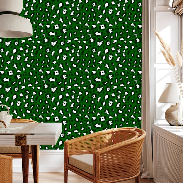 Pullonvihreä nahkatapetti, pullonvihreä tausta 50x1000 cm