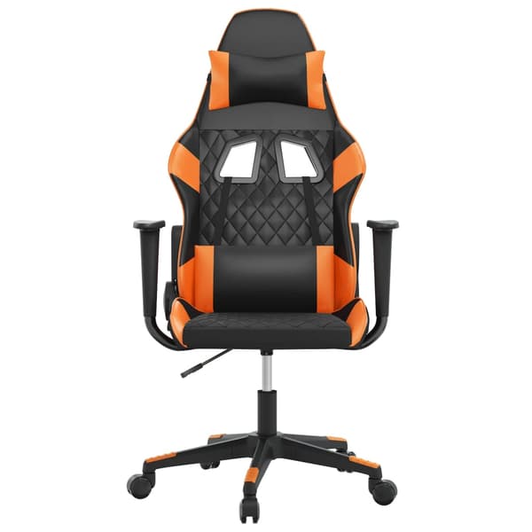 vidaXL gamingstol, sort og orange, kunstlæder