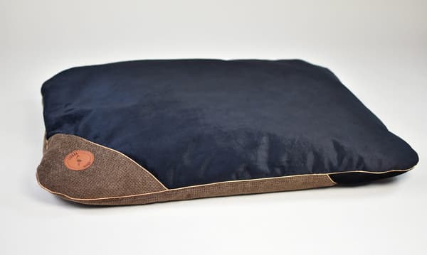 FRIDA kudde brun struktur + svart sammet 85cm x 65cm