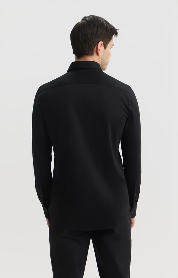 Slim fit strikskjorte L