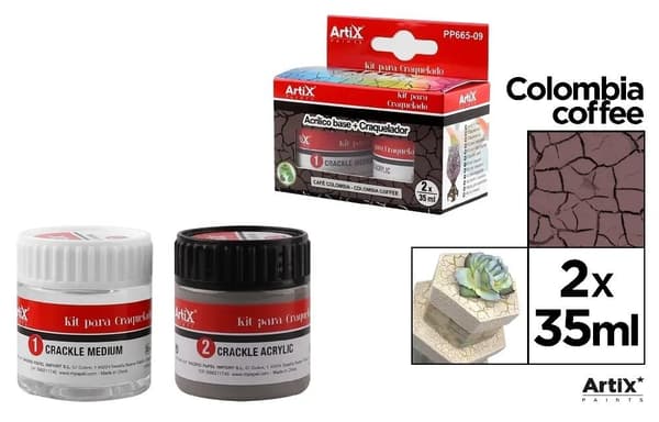 Kaffe akrylmaling 35ml + formemiddel