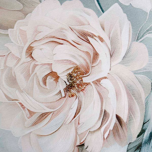 Bäddset 200x220 bomull TJOCK BOMULL satinblommor Havin blå