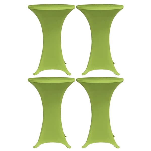 vidaXL Elastiska bordsdukar, 4 st, 60 cm, gröna