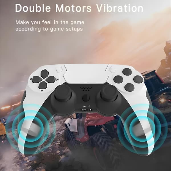 GAMINJA P48 Trådløs Gamepad til PS4/PS3 PC Controller med Vibration og Turbo-tilstand til Konsoler og PC