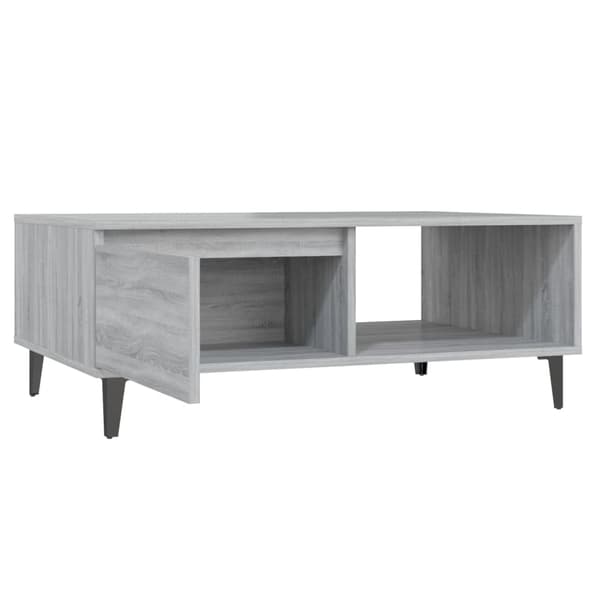 vidaXL sofabord, grå Sonoma-eg, 90x60x35 cm, spånplade