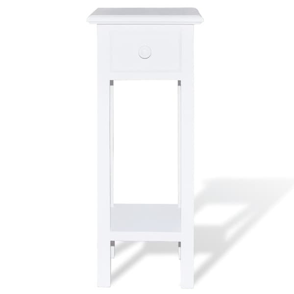 vidaXL sidebord med skuffe hvid