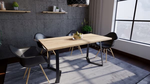 Metalben til skrivebordsborde, Loft, Industriel, Stabil, Moderne