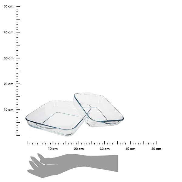 Set med 2 ugnssäkra glasformar