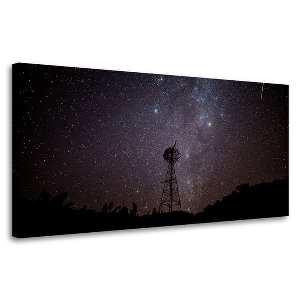 Lærredstryk Rumstjerneskud 80x40 cm