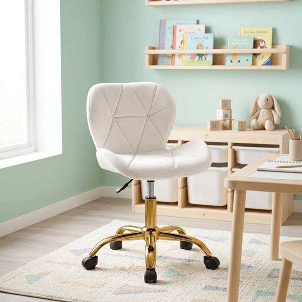 Luca kontorstol beige guldben