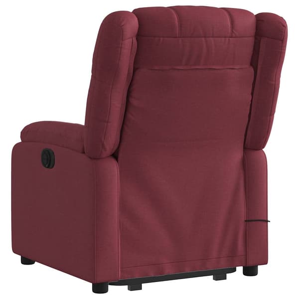 vidaXL Elektrisk lyftbar massagefåtölj röd