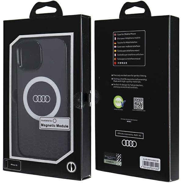 Audi IML MagSafe-etui med stort logo til iPhone 15, sort
