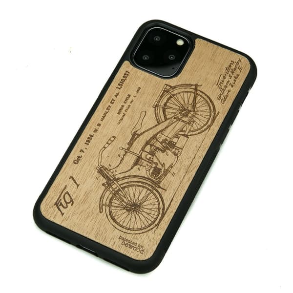 Træcover til iPhone 11 PRO HARLEY PATENT ANIEGRE