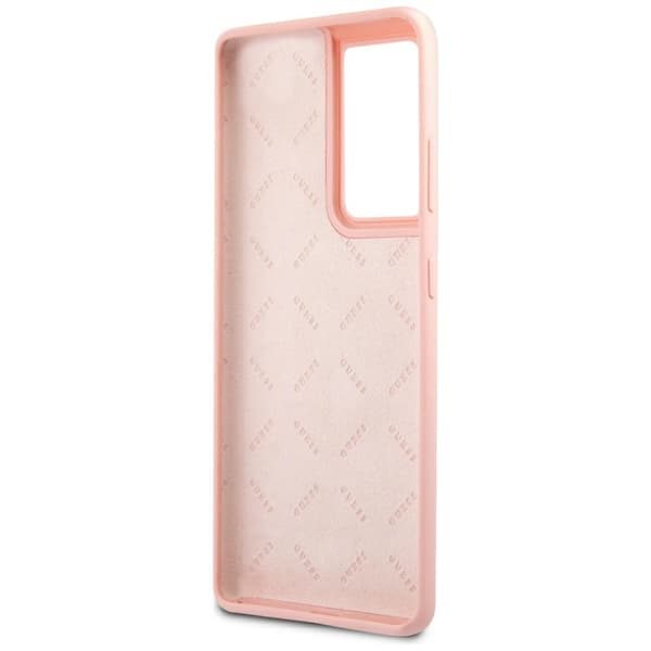 Guess Script Vintage-cover til Galaxy S21 Ultra, lyserød