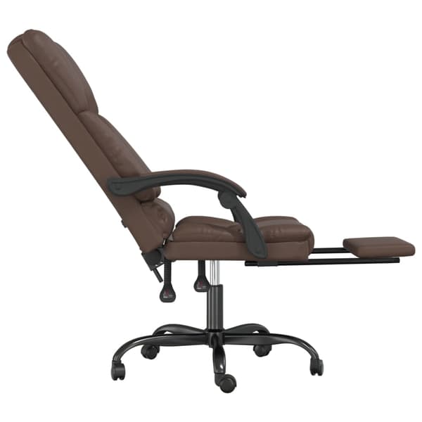 vidaXL Massagestol brun konstläder