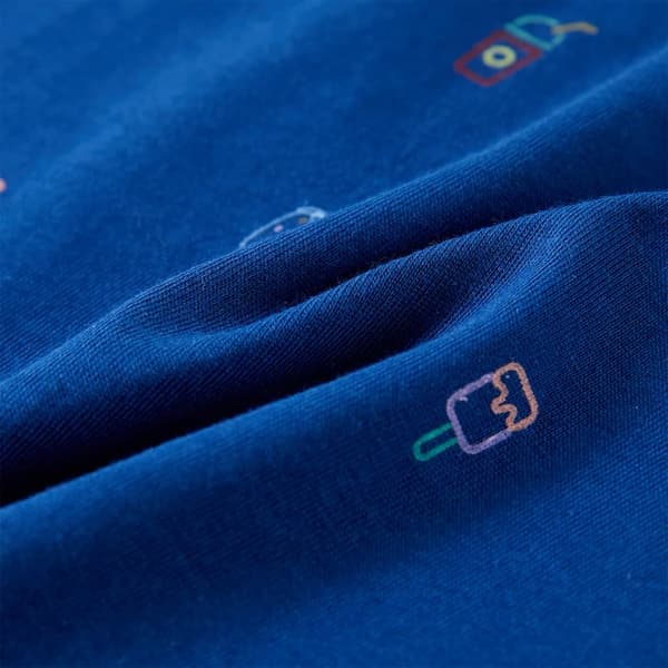 Barnärmlös T-shirt, mörkblå, 128