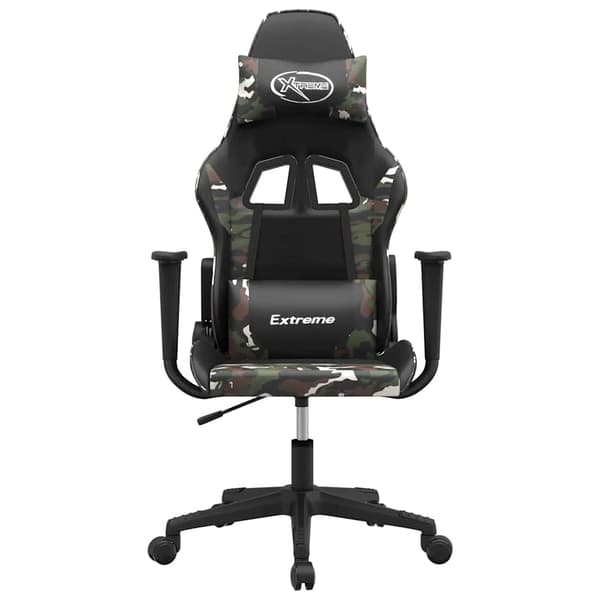 vidaXL gamingstol, sort og camouflage, kunstlæder