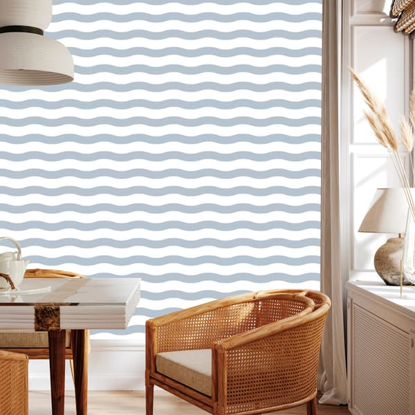Tapetti Raidat valkoinen ja vaaleanharmaa, vaaleanharmaa tausta 50x1000 cm