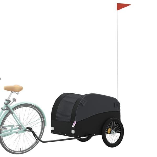 vidaXL cykelanhænger, sort, 45 kg, jern