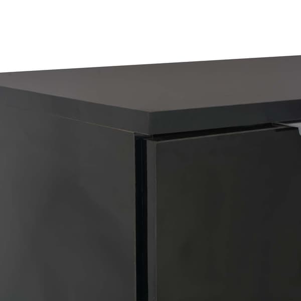 vidaXL kommode i højglans sort 71 x 35 x 76 cm spånplade