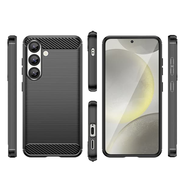 Silikonbaksida för iPhone 16e Carbon Case – svart