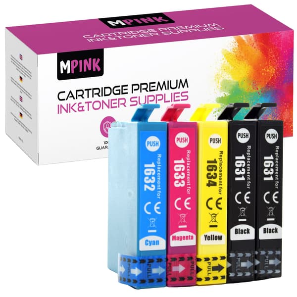 5x blækpatroner til Epson GP-E1636CMYKK